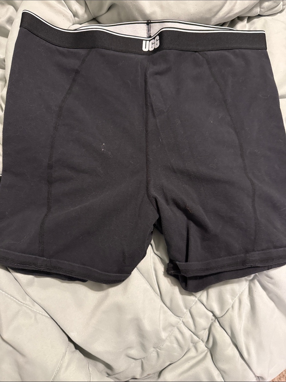UGG Black Women's Stretch Bike Shorts with Branded Waistband